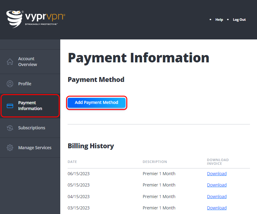 Payment Information - Payment Information and Add Payment Method Highlighted.png