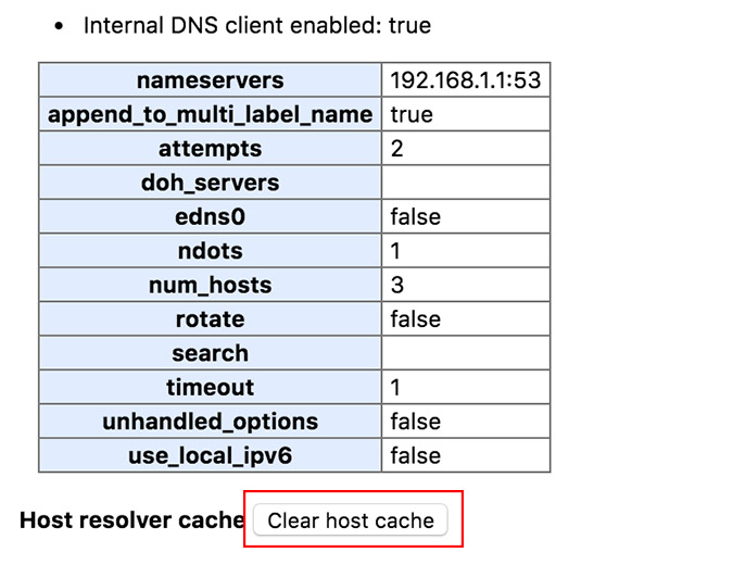 Chrome DNS