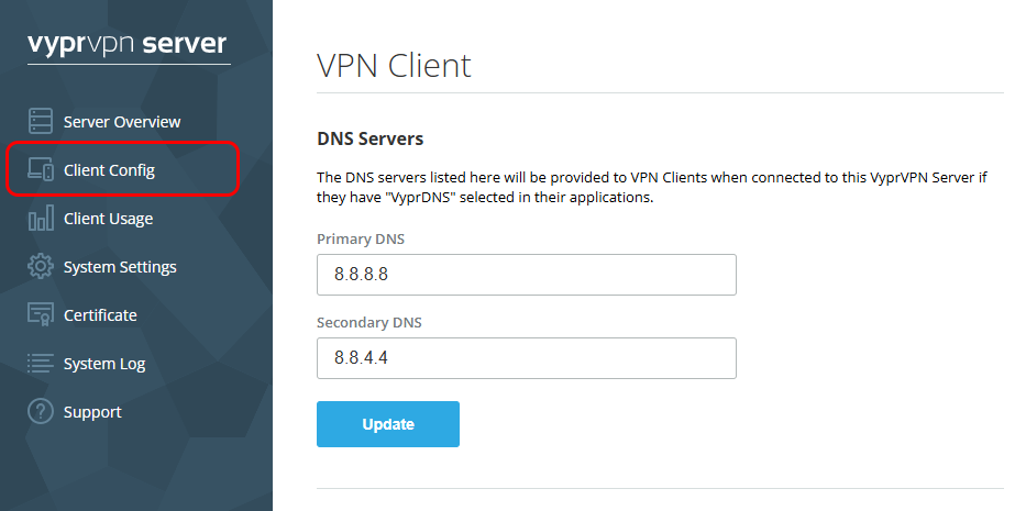 VPN Client (DNS) - Client Config Highlighted.png