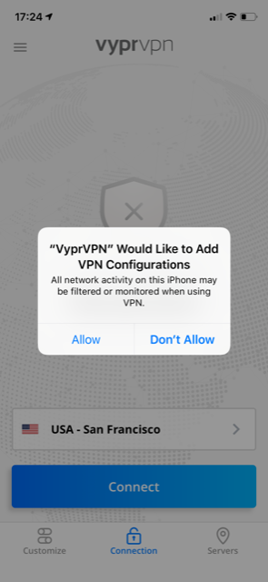 vyprvpn ios