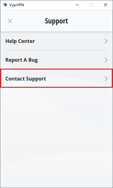 Vypr_App_Menu _-_ Support_Selected__Contact_Support_Highlights.png