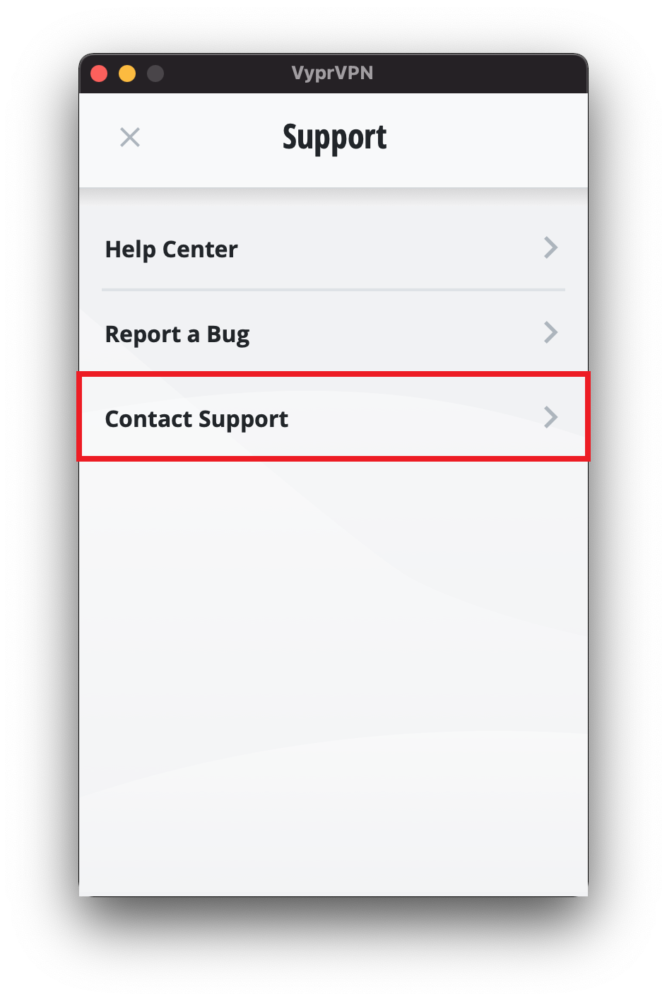 Vypr_App _-_ Support_Menu _-_ Contact_Support_Selected.png