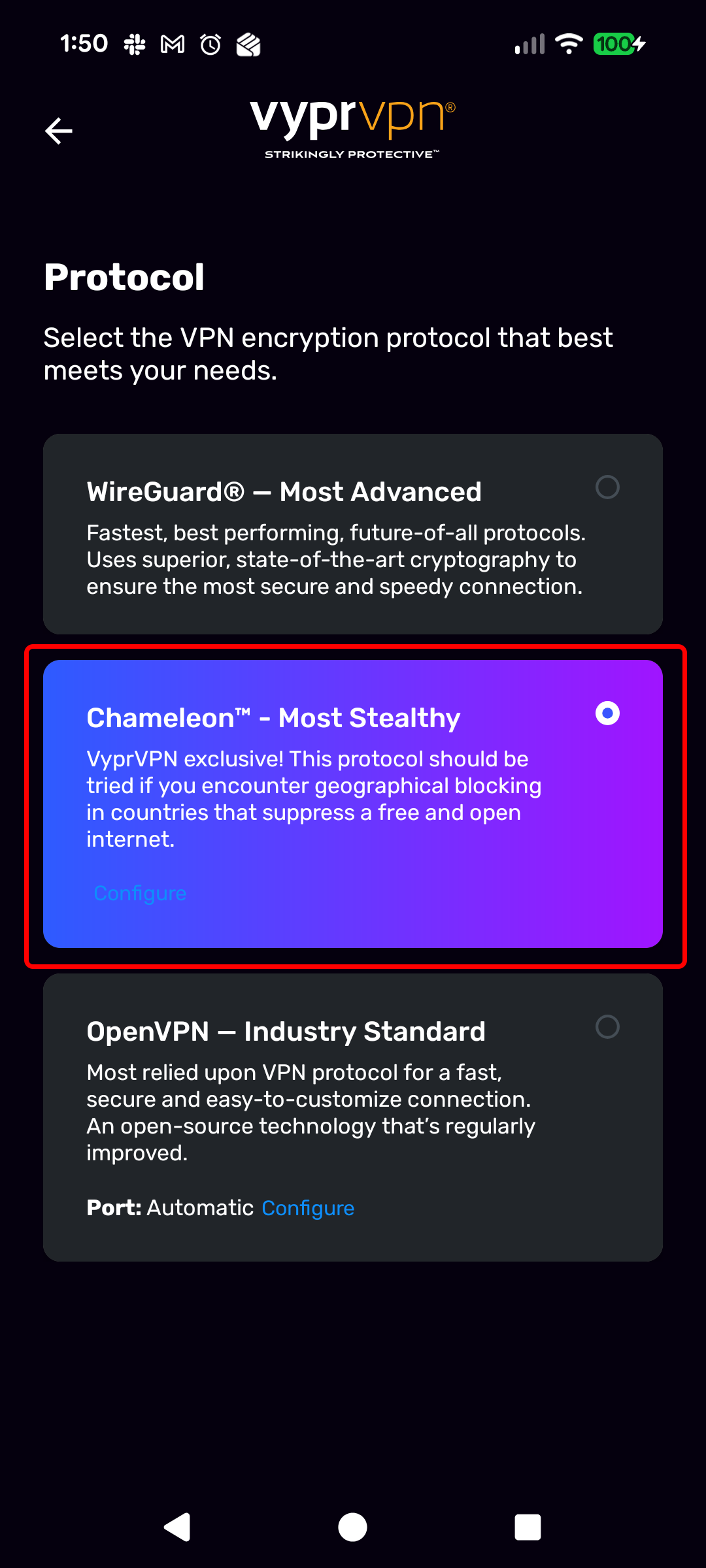 Android - Protocols - Chameleon selected (Chameleon Highlighted).png