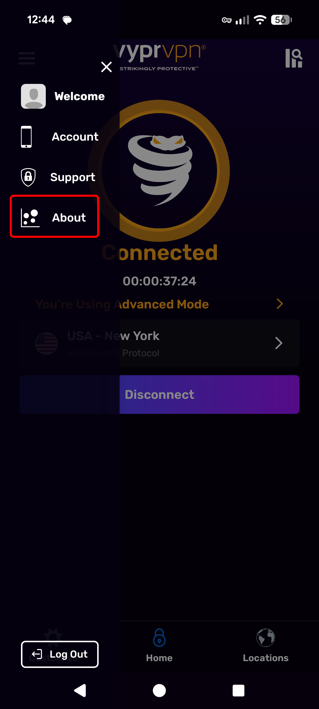 Android - Hamburger Menu Open (About Highlighted).png