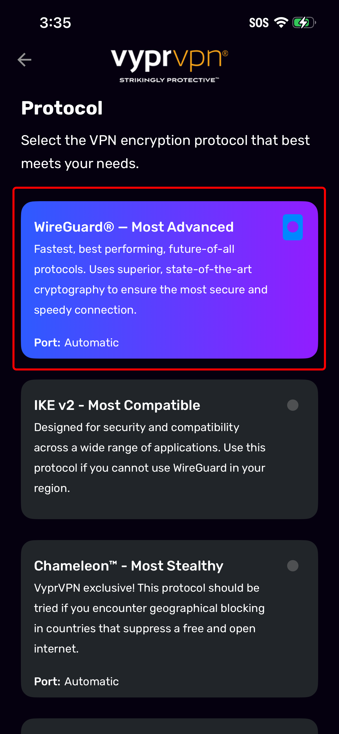 iOS - Protocol - Wireguard Selected (Wireguard Highlighted).png